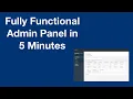 Set-up a Fully Functional Admin Panel CRUD Tables Layouts in 5 Minutes