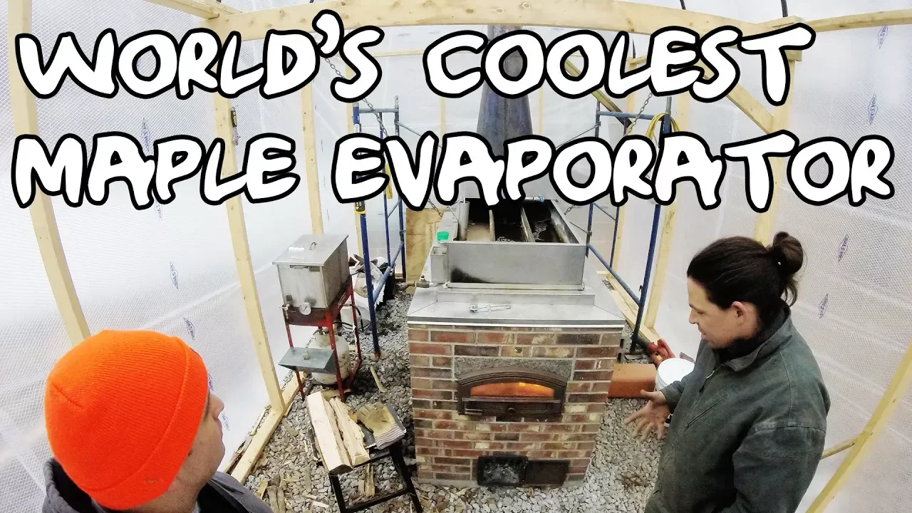 Brick Evaporator Boils Maple Syrup - High Efficiency and Super Fast