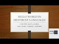 HELLO WORLD IN 20 DIFFERENT LANGUAGES hello world in 20 languages