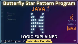 How to Print Butterfly Pattern in Java Step-by-Step Logic Pattern Programs for Interviews