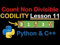 Count Non Divisible in Python and C Codility Solutions Lesson 11