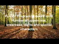 Python Program to count total number of uppercase lowercase digits and special character