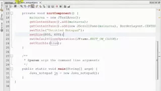 Java Notepad Project-part 1