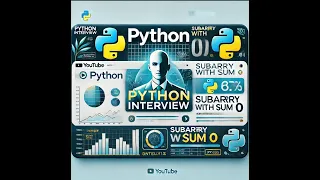 Python Interview Question Sub Array with sum 0 Medium Level Python Developer Data Analyst