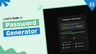 Build Password Generator JavaScript Project HTML CSS JS project Random Password Generator