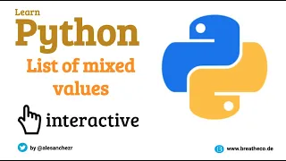 04 List of mixed types and values - Python List Exercises Tutorial Interactive