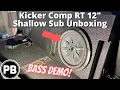 Kicker CompRT 12 Shallow Mount Sub Unboxing