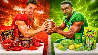 100 SPICY vs SOUR Football Challenges