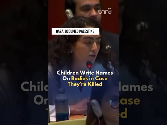 ⁣Children write their names in their bodies in case they’re killed.