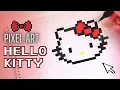 Download Lagu Handmade Pixel Art - How To Draw HELLO KITTY Step by Step!
