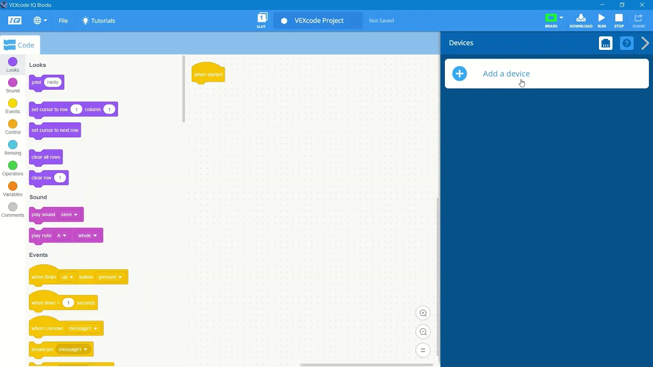 VEXcode IQ Blocks Introduction.  The similarity to Scratch makes coding robots Easy!