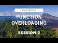 CHAPTER 8 S2 SAMPLE PROGRAM TO DEMONSTRATE FUNCTION OVERLOADING FUNCTION OVERLOADING