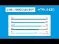 How to Make Skills Bar Using Html and Css Progress Bar Html Css Crown Coder