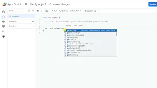 Google Apps Script Course 9 Range