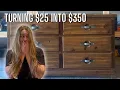 Complete Dresser Makeover in Just 2 hours Turning 25 into 350 Flipping for Profit