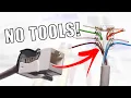 How to Wire Up Keystone Jacks WITHOUT special tools Toolless RJ45 Wall Jack for CAT6 Ethernet