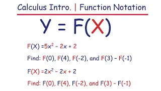CALCULUS INTRO FUNCTIONAL NOTATION
