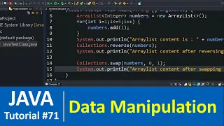 Java Tutorial - Data Manipulation methods in Collections