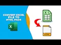 How to convert excel file to html page