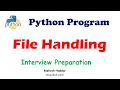 File Handling in Python - Python Tutorial
