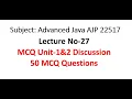 AJP 50 MCQ Set Discussion with class students Advanced Java 22517 MSBTE