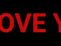 I love you - Scrolling text