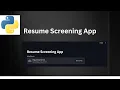 Build a Powerful Resume Screening App with Python NLP Project
