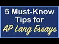 5 Must-Know Tips for AP Lang FRQ Essays AP Lang Exam Tips Coach Hall Writes