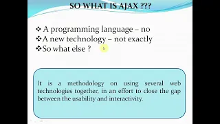 AJAX Asynchronous JavaScript and XML
