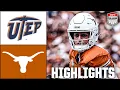 UTEP Miners vs. Texas Longhorns | Full Game Highlights | ESPN College Football