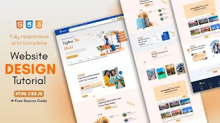 Complete Responsive Travel Website Using HTML CSS JavaScript Free Source Code