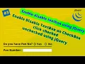Enable Disable TextBox on RadioButton using javascript and jquery disable textbox by jquery