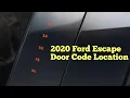 How To Find The Keypad Door Code On 2020 - 2021 Ford Escape Keyless entry code location