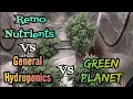 Remo Nutrients Vs General Hydroponics vs Green Planet