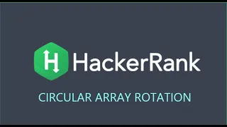 Circular Array Rotation in C English HackerRank CI