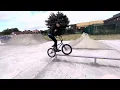 Riding the rail at my skatepark