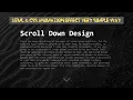 HTML CSS Scroll Down Indicator Animation Effects By Coding Tutorial