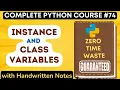 Instance Variables and Class Variables in Python with Notes Python Tutorial -