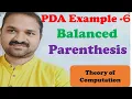 Design PDA for Balanced Parentheses Push down Automata Theory of computation TOC FLAT