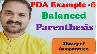 Design PDA for Balanced Parentheses Push down Automata Theory of computation TOC FLAT