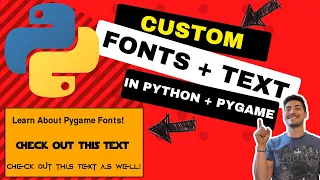 How to use Custom Fonts and Text in Python Games Pygame Font Rendering Tutorial