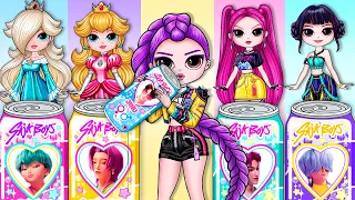 K-Pop Huntrix Rumi, Mira, Zoey and Saja Boys Dress up | Paper Fashion DIY