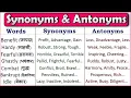 Synonyms and Antonyms Most Useful Synonyms and Antonyms English Vocabulary 2021