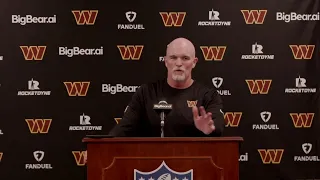 HC Dan Quinn Speaks To The Media After The Game Washington Commanders