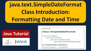 Java java text SimpleDateFormat Class Introduction Formatting Date and Time