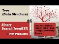 Binary Search Tree BST Trees in Data Structure Trees concept for UGC-NET