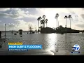 High surf floods Seal Beach restaurant parking lot for second time in less than year owner says
