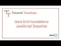 Woz U Learn to Code Back End Foundations - Javascript Sequelize