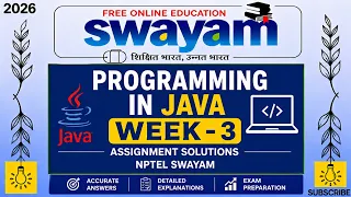 Programming in Java Week 3 Assignment Solutions 2026 NPTEL SWAYAM All MCQ Answers Latest
