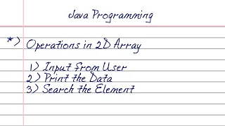 Operations on 2D Arrays Complete Guide with Examples for Beginners
